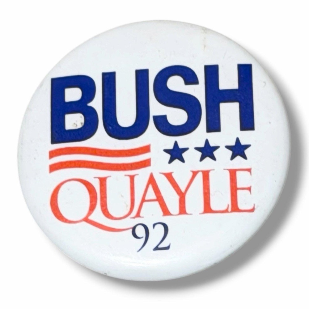 George Bush Dan Quayle 1992 Political Campaign Pinback Button B40